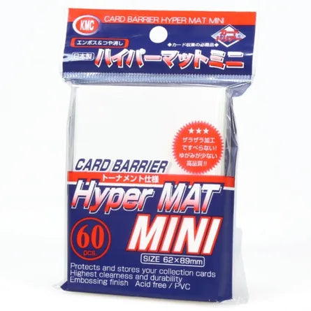 KMC Card Barrier - Hyper Matte Mini - White (60-Pack) - KMC Card Sleeves